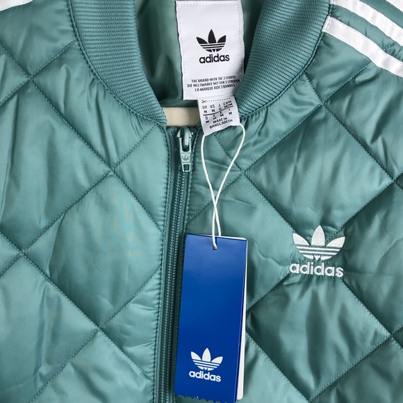 adidas sst quilted jacket red